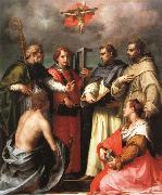 Andrea del Sarto The Debate over the Trinity oil painting artist